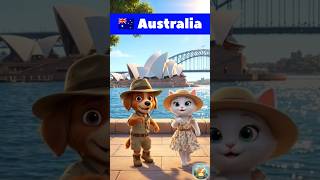 Denny &amp; Katie Dancing in Australia! 🦘🎶 #Shorts #Cartoon