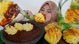 AUTO MEREM MELEK🥵 MUKBANG RUJAK NANAS SAMBEL KECOMBRANG PEDAS | MUKBANG ASMR