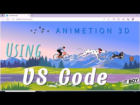 HTML CSS 3D animation used by VS code and amazing animation 💻🤍 - YouTube
