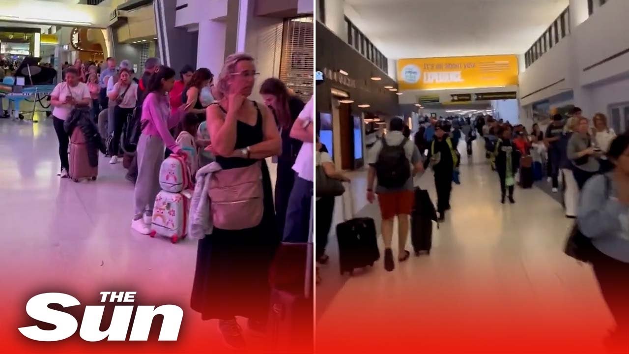 Lines Wrap Through Terminals At Newark Airport As Weather Disrupts lines-wrap-through-terminals-at-newark-airport-as-weather-disrupts