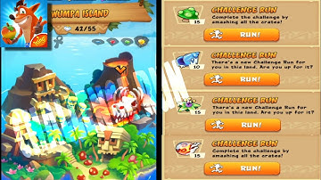 All Challenge Run In Wumpa Island Crash Bandicoot: On The Run! Guide