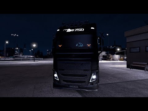 ETS 2 VOLVO FH16 750 HP 8X4 60ტ ტვირთი და ესკორტი