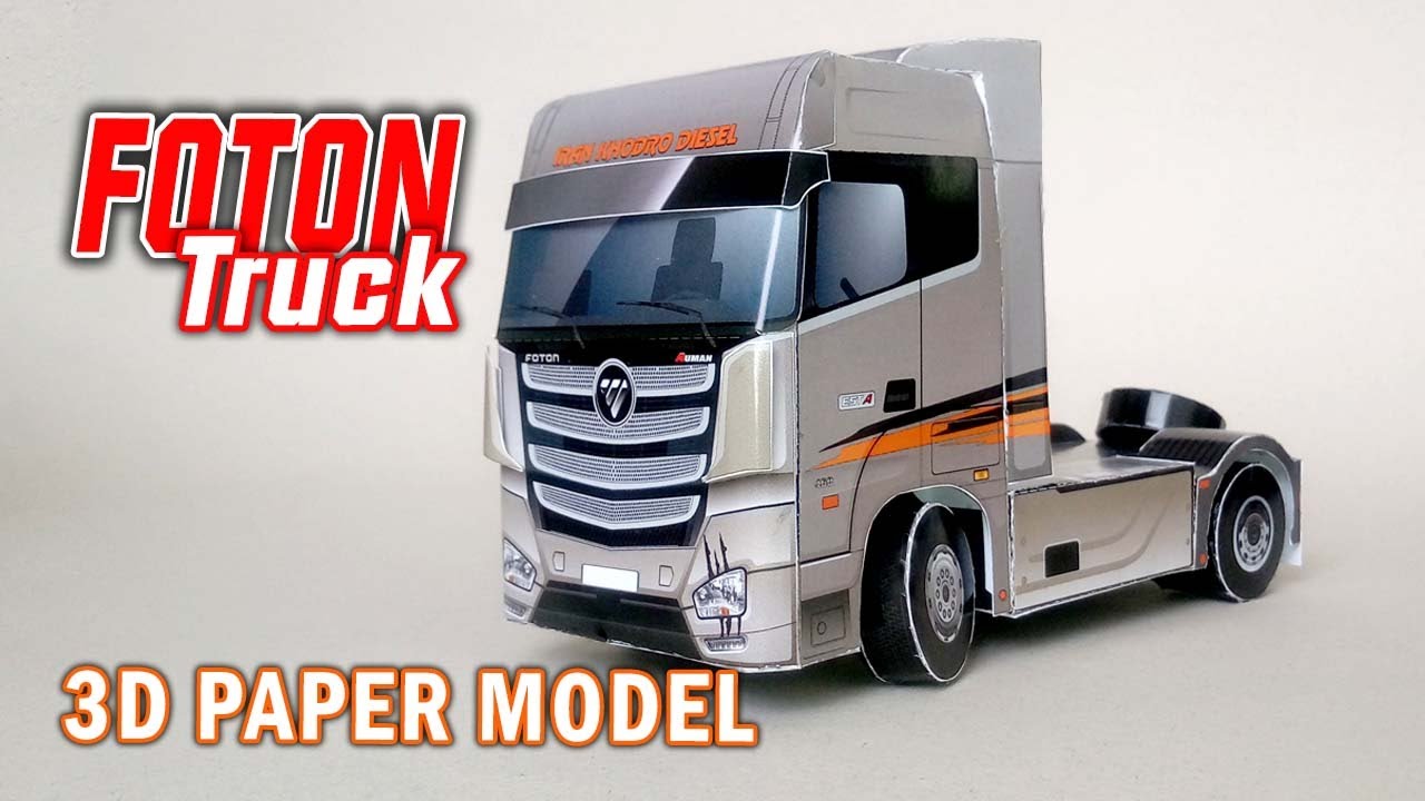 How to make a 3D Truck paper model | Download Free Paper Model Template Now!!