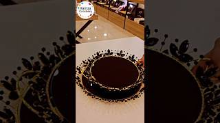 Luxury Black Glass Decorative Plates Set | Gold Crystal Embellished Serving Plates | Hamza Crockery