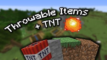 Minecraft but you can throw items I Throwable Items I Datapack showcase