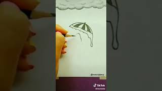 رسمة عن فصل الشتاء               تعلم الرسم للمبتدئين سهل و بسيط 😄😄😄😄