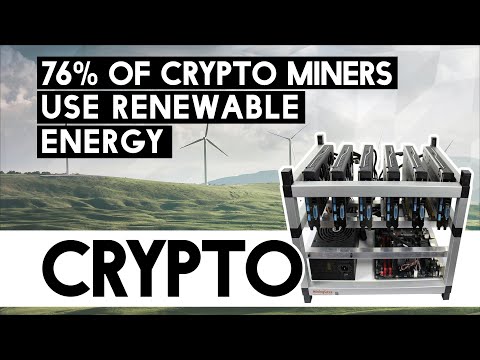 The Only Sustainable Way To Make Money Mining - 76% of Crypto Miners Use Renewable Energy!