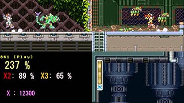 Mega Man X, X2 and X3 "Multi-Task 300%" in 43:51