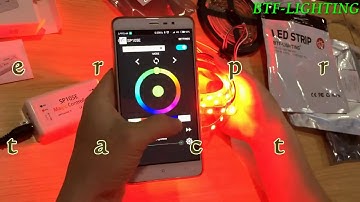 BTF-LIGHTING SP105E Bluetooth magic controller+LED Strip+power supply Installation video