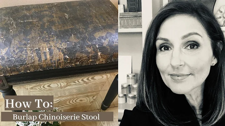 Burlap Chinoiserie Stool | Step by Step Tutorial
