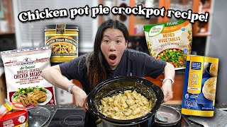 Let's make a chicken pot pie crockpot recipe! SO good!
