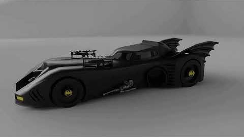 1989 Batmobile Blender 3d time-lapse video