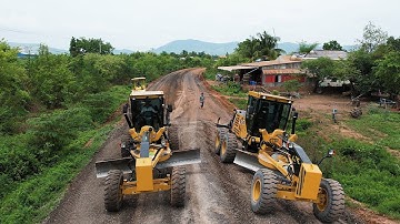 Excellent Base Course Construction Technique Using a SANY Grader and Road Roller Compaction