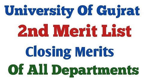 Uog 2nd merit List closing merit 2022||#uog #admission #merit #list