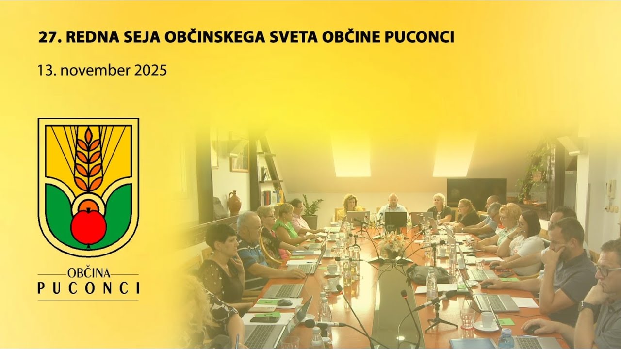 27. redna seja Občinskega sveta Občine Puconci, 15. 11. 2025