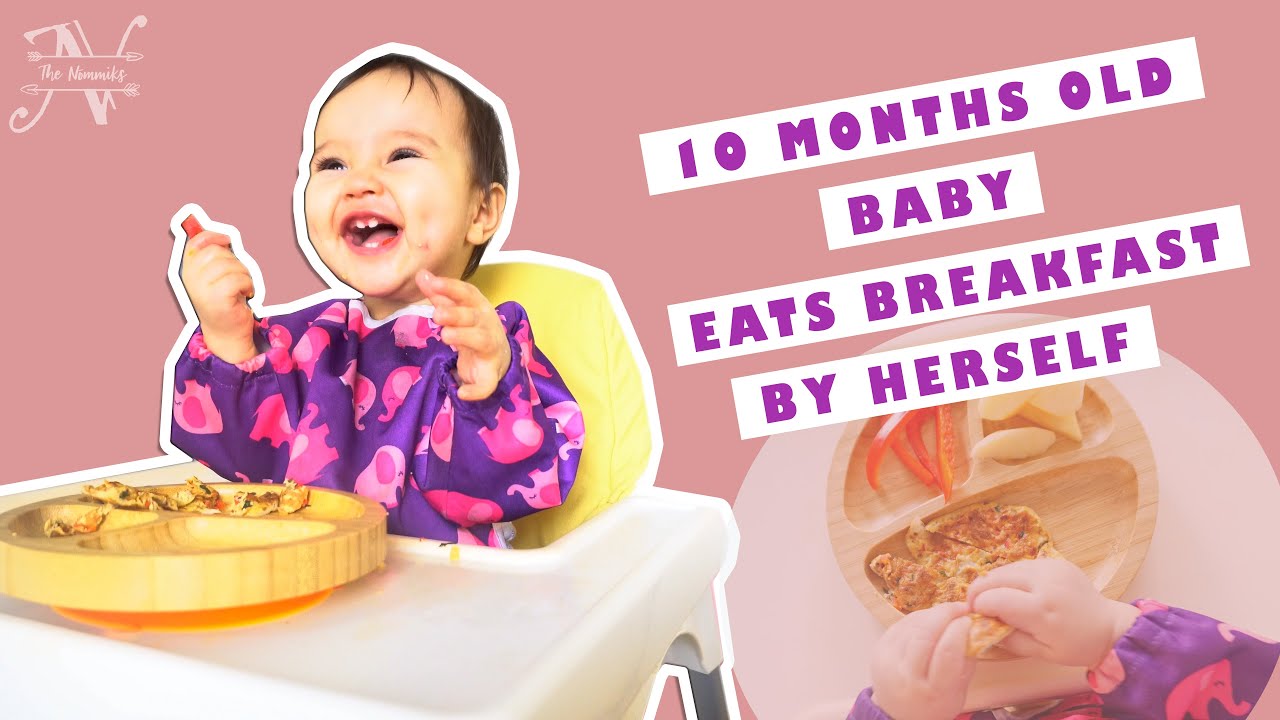 10 Months Old Baby Led Weaning - Aurora Eats Breakfast By Herself | The Nõmmiks - Vlog # 2
