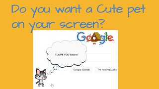 CUTE pet on your Screen- Meow the Cat Pet - Best chrome extensions screenshot 1