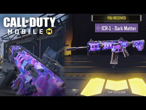 New Gun Icr 1 Dark Matter Gameplay Call Of Duty Mobile Youtube