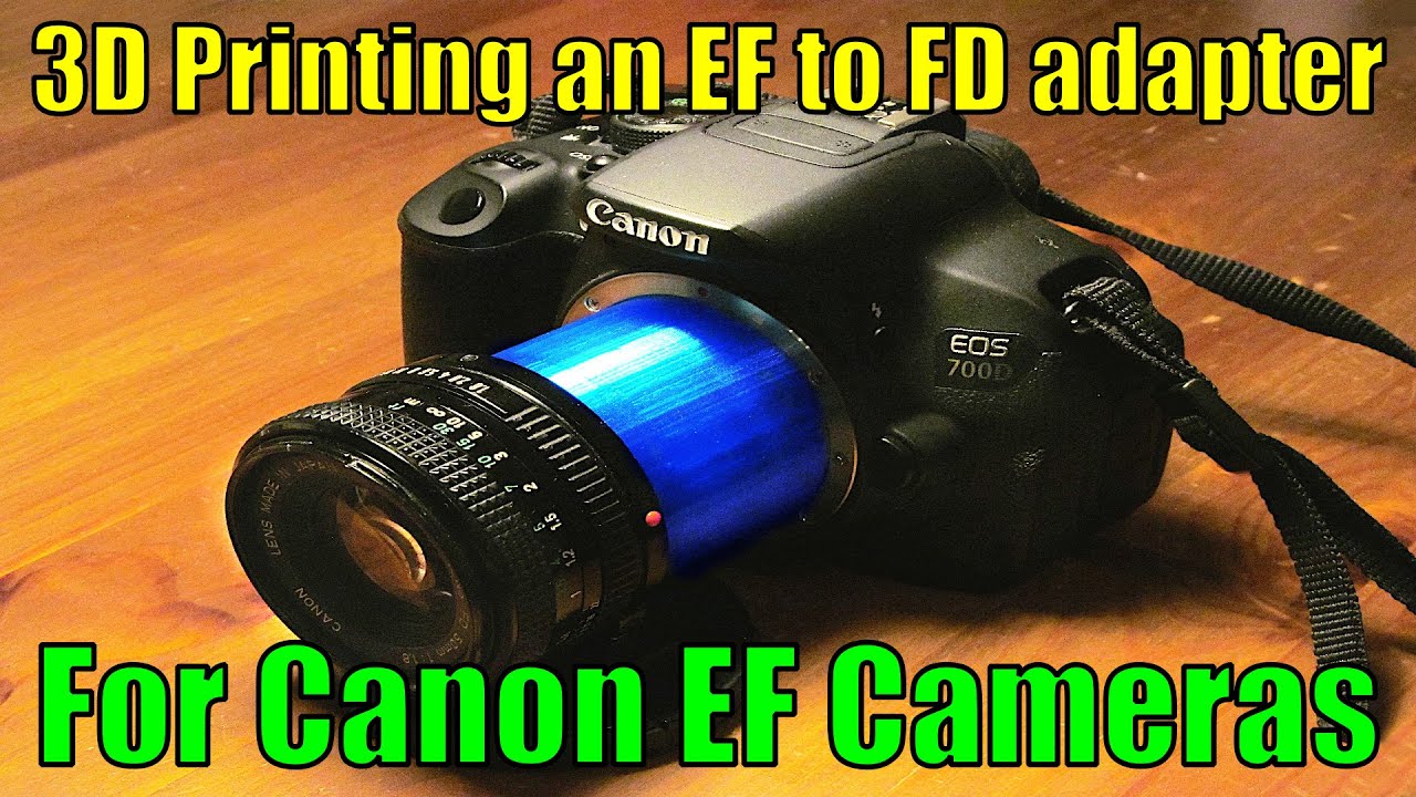 Canon Vintage FD Lens on a Modern DSLR Camera using a 3D Printed