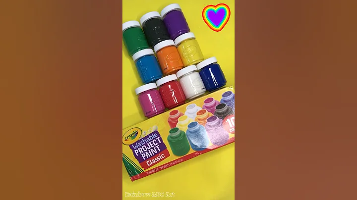 Unboxing Crayola Washable Project Paint (10 colors) #shorts #crayola  #art #painting #unboxing