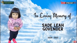 The Funeral Service of Baby Sade Leah Govender