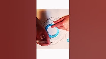 Custom-made gears spirograoh oval track art #spirograph #art #pattern