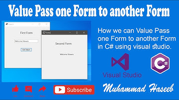 How we can pass value one Form to another form in C# , Value pass first form to second form