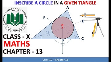 13.2(ii) Inscribe a circle in a given triangle|| Class 10 Maths Chapter 13|| Study with Me