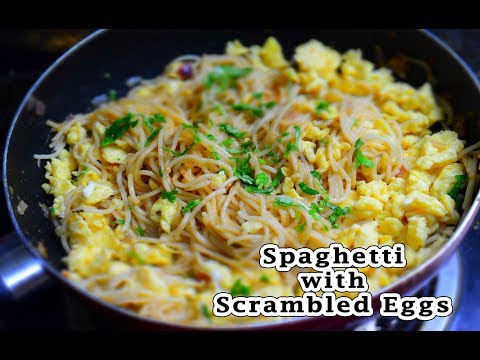 Spaghetti with Scrambled Eggs | How to make Scrambled Eggs Spaghettti