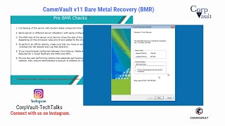 CommVault v11 Interactive Bare Metal Recovery (BMR) screenshot 1