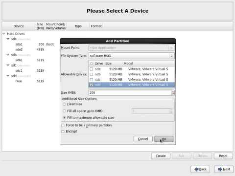 [CentOS 6] Installation on Software RAID 5