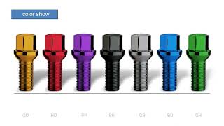 HONISHEN  M14x1.5 Ball Chrome Lug Bolts 17mm Hex Mercedes Benz Audi Volkswagen Tiguan