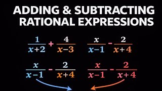 Adding & Subtracting Rational Expressions (Like Denominators) Algebra 1