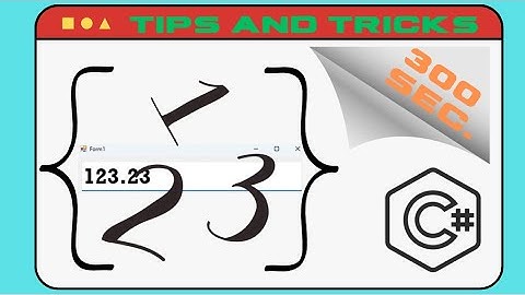 C# in 300 Seconds (Only Numbers Allowed in TextBox )
