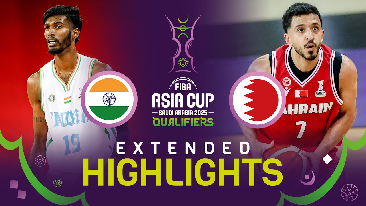 India 🇮🇳 v Bahrain 🇧🇭 | Extended Highlights | FIBA Asia Cup 2025 Qualifiers