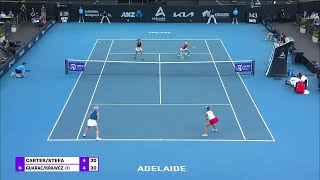 H. Carter/L. Stefani vs. A. Guarachi/D. Krawczyk | 2021 Adelaide Doubles Final | WTA Match Highlight