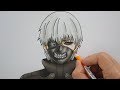 วาดคาเนกิ เคน Kaneki Ken จากการ์ตูน โตเกียวกูล Tokyo Ghoul