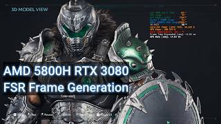 DOOM The Dark Ages FSR Frame Gen - RTX 3080 Asus Strix SCAR G15 Ryzen 7 5800H - Hebeth 100%
