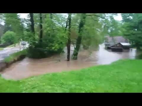 Prijedor-Rijeka poplavila put i kuće, 12.5.19.