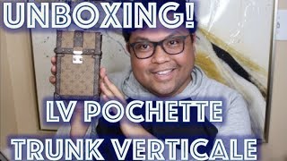 Louis Vuitton unboxing, POCHETTE TRUNK VERTICALE, giveaway winner  announced