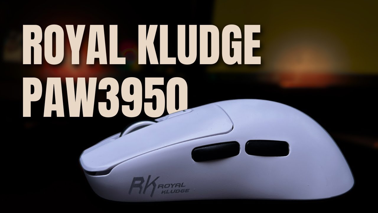 RK Royal Kludge RK M3 Gaming Mouse With 42000 DPI PAW3950 Optical Sensor 47g Lightweight Tri-Mode 2.4G/USB-C/Bluetooth Wireless Mouse 8000Hz Polling Rate With 5 Programmable Buttons White