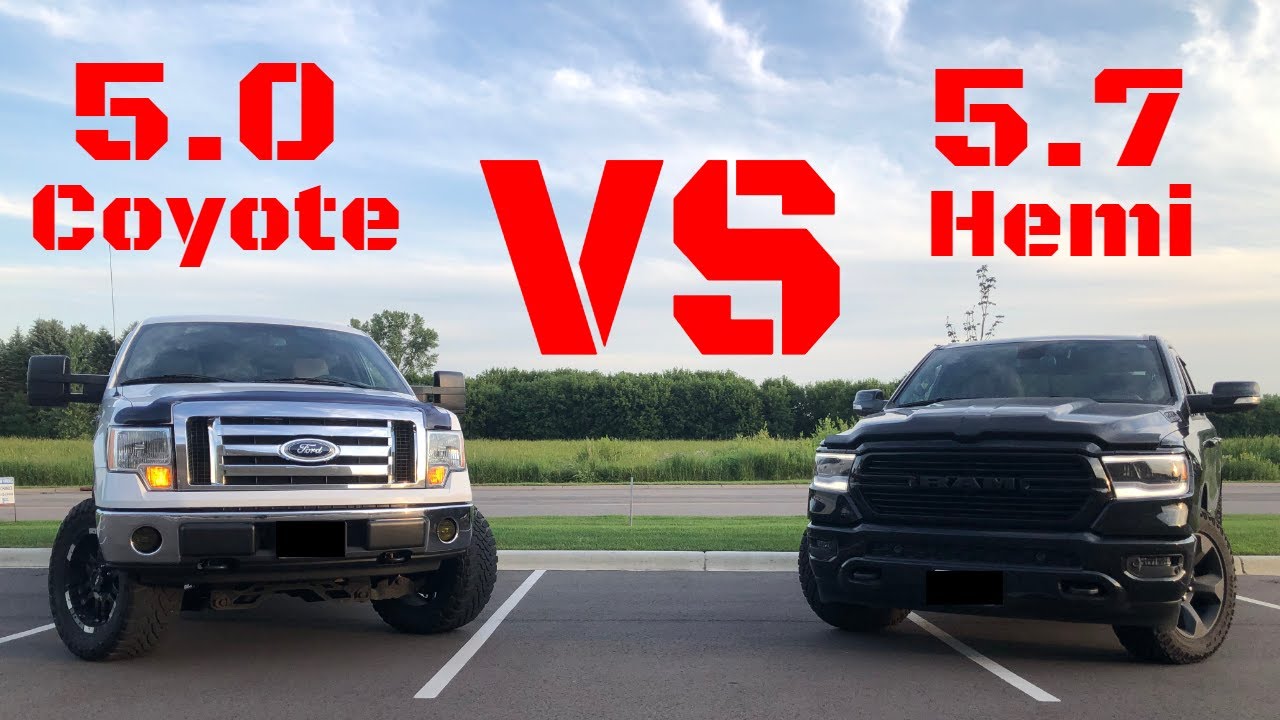 2019 Ram 1500 Hemi Vs 2011 Ford F 150 Coyote More Youtube