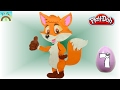 Play doh Creation (Funny Fox) Surprise Eggs Opening