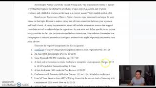 General Instructions for Argumentative Research Essay