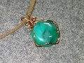 Wire wrap pendant with stone no holes - How to make wire jewelry 149