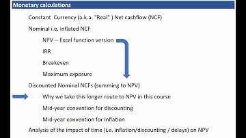 Online Course, Offshore Wind Economics for Complete Beginners, Unit III: Excel Cashflow/NPV Basics