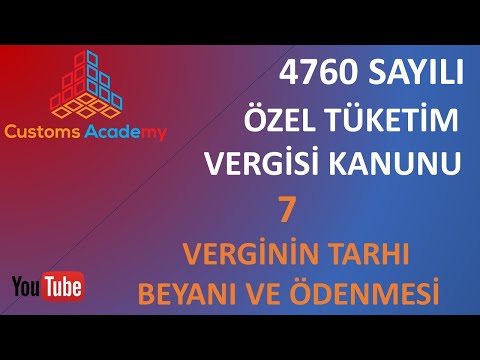 4760 sayılı ÖZEL TÜKETİM VERGİSİ KANUNU (7. BÖLÜM) HD