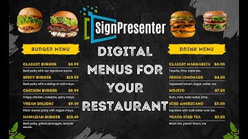 Making Digital Menus with Sign Presenter