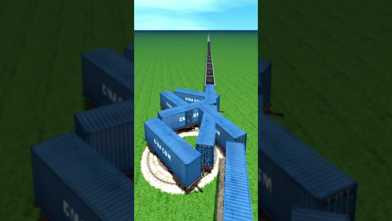 Massive Crazy Train On Extreme Dangerous Tracks 😱🔥 BeamNG.Drive – Train simulator 