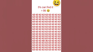 5% only can find 86 in under 6 sec. #find #oddoneout #shorts #shortvideo  #spot #maths #iq #puzzle